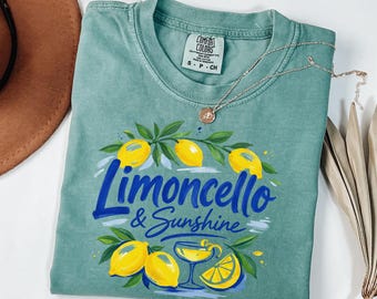 Limoncello Sunshine Shirt, Italian Lemon Tee,Summer Cocktail Shirt, Comfort Colors, Amalfi Coast Shirt, Italy Vacation Tee, Lemon Lover Gift