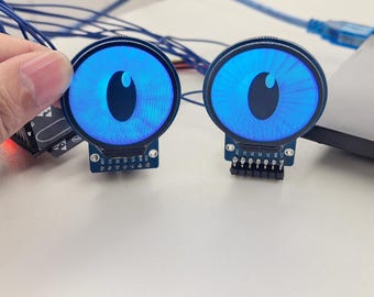 Programmable eyes dynamic fursuit eye -  furry custom video eye ideas - Blue version DIY kit - SCLMRO