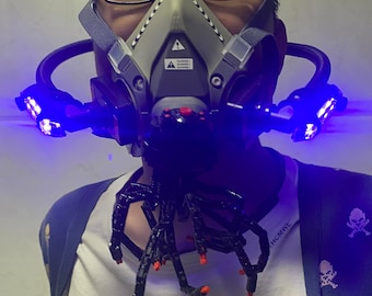 Cyberpunk mask -  Cyber mask - Half face mask - Tactical Cosplay - Octopus mask