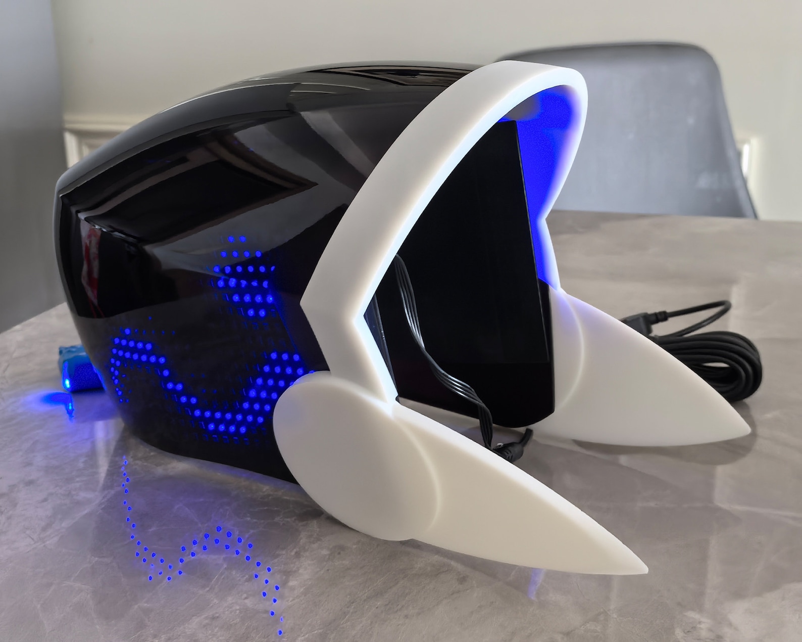 Fursuit Protogen Head Mask Kit: 3D Print Furry Skull Base With Lights ...