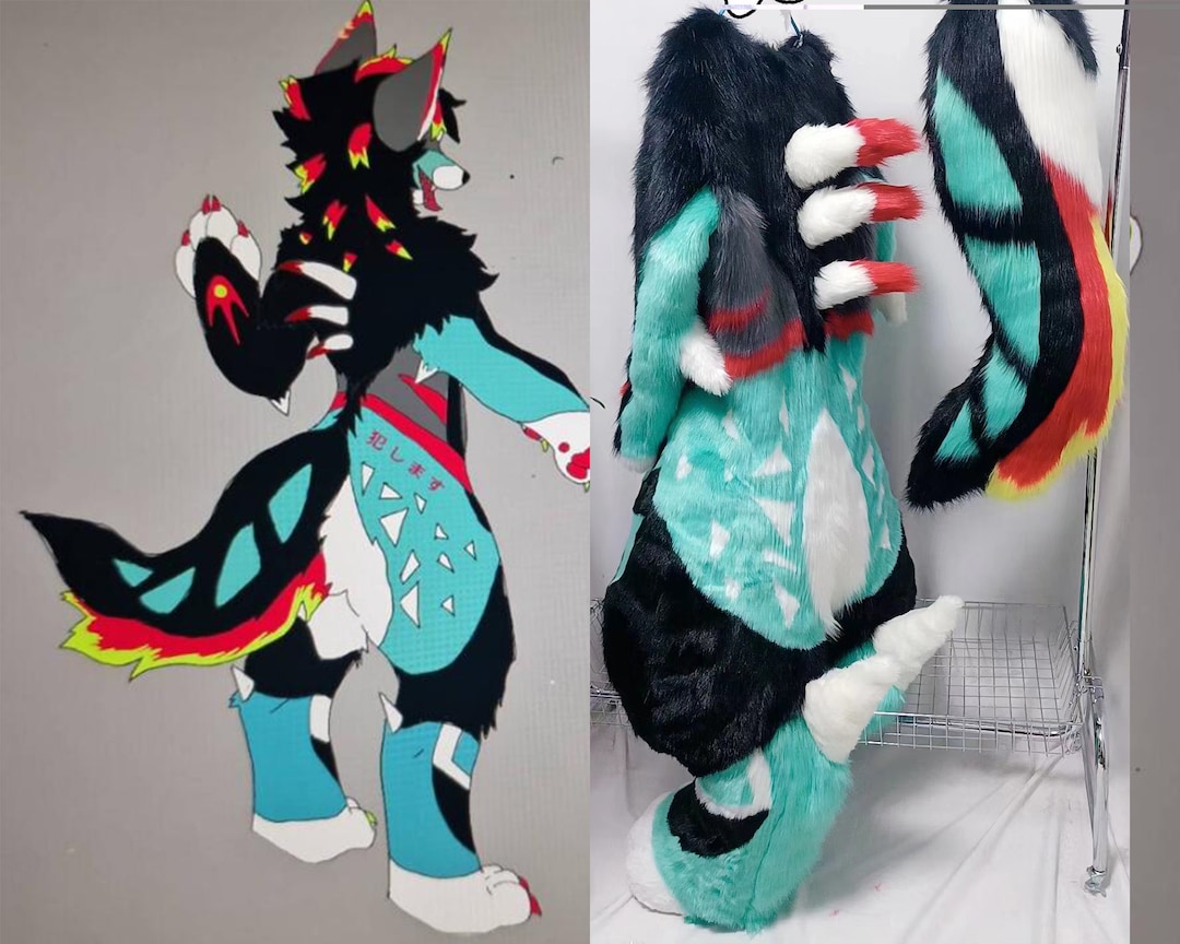 Normal Fursuit Fursuit Full-body Customization Furry Five-finger Paws Head Tail Shoes ...