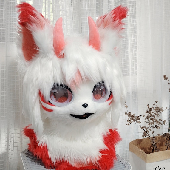 カスタムケモノファースーツヘッド：3Dスカルベースコスプレ - Etsy 日本