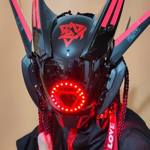 Cyberpunk mask - Cyber mask - Samurai helmet - Tactical helmet Cosplay