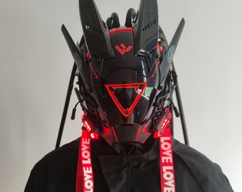 Cyberpunk mask - Cyber mask - Samurai helmet - Tactical helmet Cosplay