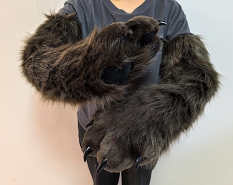 65cm Fursuit paws long hand arm version - furry Gloves arm animal cosplay - Pattern customization size customization