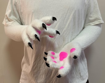 Long arm kigurumi paws with pads - fursuit furry KIG ver Slimming claw - Perfect for your own clothes - Accept customization - SCLMRO
