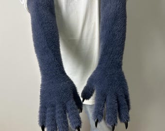 Long Arm Fursuit Kigurumi Paws: Slimming Claw Kigurumi with Fluorescence Pads
