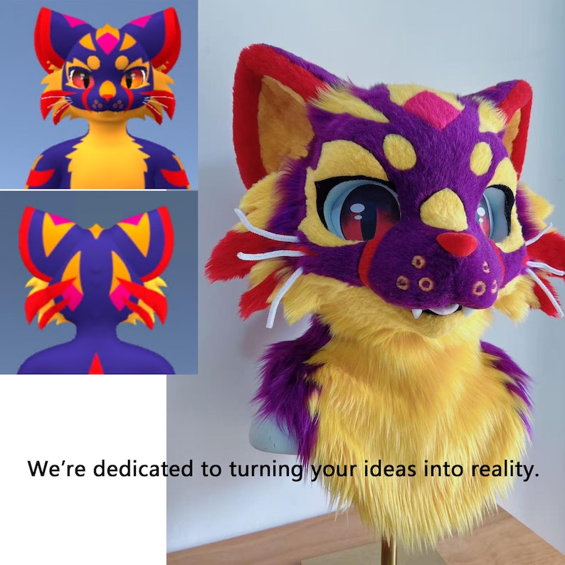 Fursuit Fantasy Creatures Furry Head - Accept Commission for Custom ...