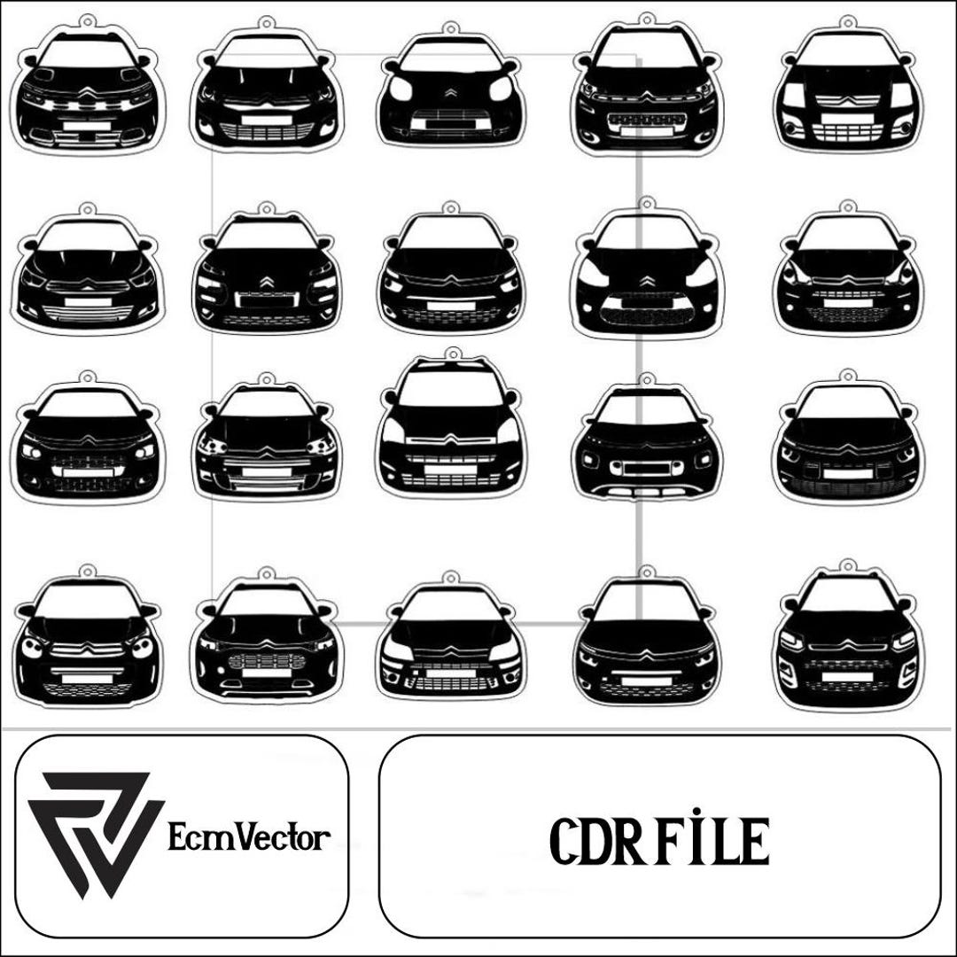 Laser Cut Car Keychain Cdr Files Laser Cut Files 300pcs - Etsy