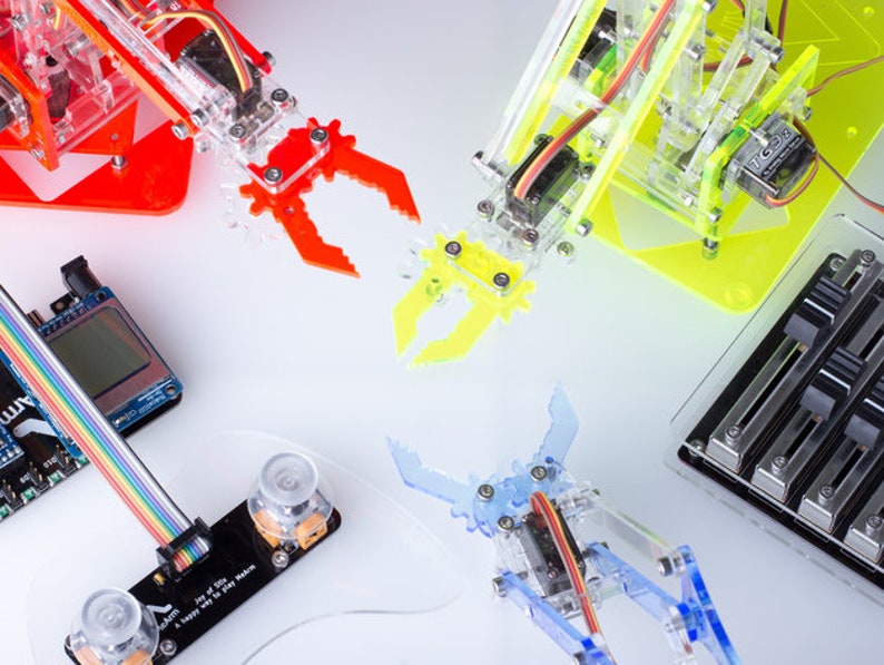 Arduino Robot Arm on Servos Laser Cut File DXF, CDR ,PDF Vector Plans ...