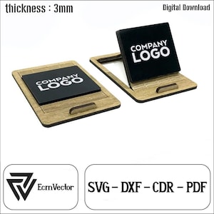 Lasergesneden telefoonhouder, opvouwbare telefoonstandaard lasergesneden bestand, Svg, Cdr, Ai, Pdf, Dxf-bestand