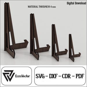 Laser Cut Easel Stand: 4 Sizes, 4mm Material (Digital Download)