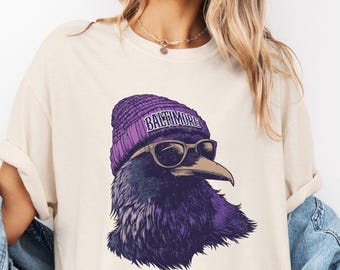 Baltimore Football Comfort Colors Shirt, Retro Game Day Tee, Maryland Football Fan Apparel, Purple Ravens Design Vintage