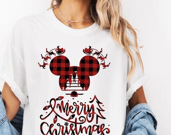 Comfort Colors® Mickey Merry Christmas Shirt, Disney Christmas shirt, Disney Holiday Shirt, Christmas Disney Family Shirts, Christmas Gifts