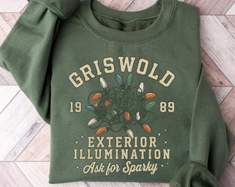 Griswold Exterior Illumination Sweatshirt, Christmas Lighting Gift Tee, Christmas Vacation Gift, Christmas Griswold Shirt, Xmas Movie Shirt