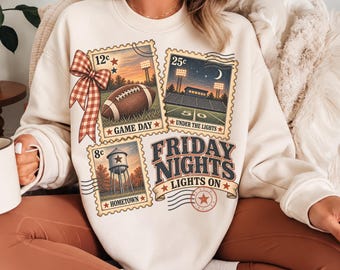 Game Day Football Shirt, Vintage Football Sweatshirt, Small Town Football Tee, Friday Night Game Shirt, Football Mom Gift