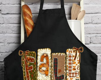Fall Apron | Autumn Kitchen Apron | Thanksgiving Cooking Apron | Cute Fall Decor | Farmhouse Kitchen | Pumpkin Apron | Fall Baking Gift
