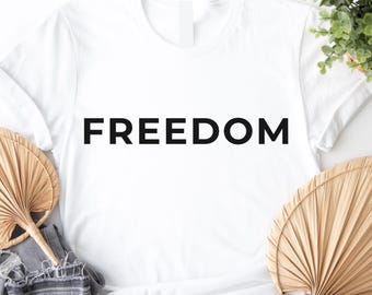 Freedom Shirt & Sweatshirt, Freedom Women Shirt, Freedom Shirts, Simple Shirt, Charlie Kirk Shirt, Freedom T shirt, Peace Shirt, Justice Tee