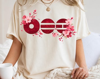 Arirang Floral Kpop Shirt, Aesthetic Korean Folk Song Tee, Kpop Fan Gift, Retro Korean Wave Graphic Top, Comfort Colors® Cute Kpop Merch