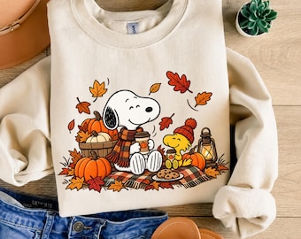 Fall Dog Shirt, Pumpkin Season Shirt, Cute Cartoon Dog Tee, Autumn Friends Shirt,Fall Graphic Tee, Thanksgiving Shirt, Matching Family Shirt