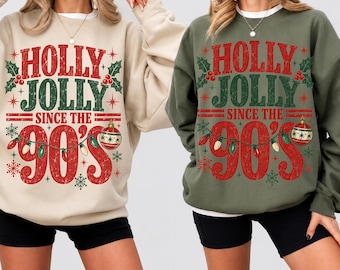 Holly Jolly Since The 90s Christmas Shirt, Retro Christmas VHS Graphic Tee, Vintage Holiday T-Shirt, Nostalgic 90s Christmas Shirt