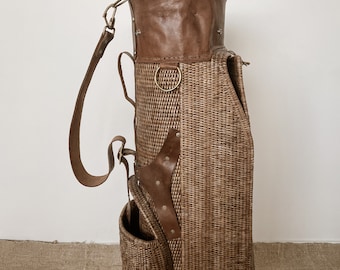 Sac de Golf vintage en Osier, 1920s