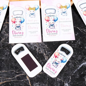 Personalized Bottle Opener Magnet, Bottle Opener Baby Shower Gifts, Baby Birthday Baptism First Communion Confirmation Favors, Wedding Favor