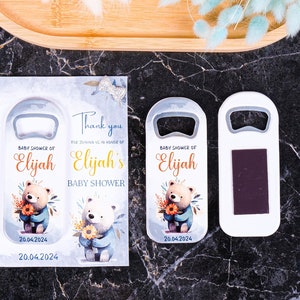 Personalized Bottle Opener Magnet Baby Shower Favors, Baby Birthday Baptism First Communion Confirmation Favors, Fridge Magnet Wedding Favor