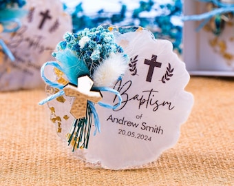 Epoxy Magnet Baptism Favors for Guests, First Communion, Quinceanera Favors, Sweet 16 Magnet Favor, Baby Shower Fridge Magnet Gift