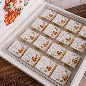 メリークリスマスギフトチョコレートギフト、パーソナライズされたクリスマスデコレーションチョコレートギフトボックス、ノエルクリスマスチョコレートギフト、ハッピーホリデーチョコレート