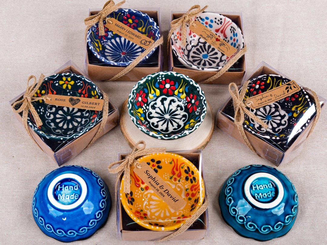 Turkish Ceramic Bowls, Wedding Favors, Turkish Cini Favors, Bridal ...