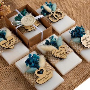 Bomboniere di nozze con sapone fatto a mano per gli ospiti, sapone profumato, bomboniere rustiche per matrimoni, bomboniere con sapone naturale, bomboniere per addio al nubilato, regali di ringraziamento