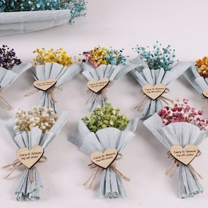 Bomboniere magnetiche per gli ospiti, bomboniere rustiche per matrimoni, bomboniere per feste, mini bouquet di fiori secchi, bomboniere uniche, bomboniere personalizzate, regali magnetici all'ingrosso