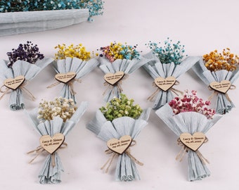 Magnet Favors for Guest, Rustic Wedding Favors, Party Favor, Mini Dry Flowers Bouquet, Unique Favors, Personalized Favors, Bulk Magnet Gifts