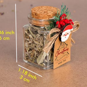 Christmas Gifts, Loose Leaf Tea Jars, Christmas Tea Party Favors, Merry Christmas, Happy Holidays, Stocking Stuffer, Gift for Host, Tea Gift