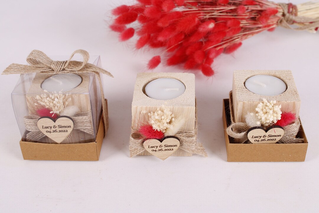 Bulk Wedding Favors for Guests | Rustic Bulk Candle Favors | Bridal ...