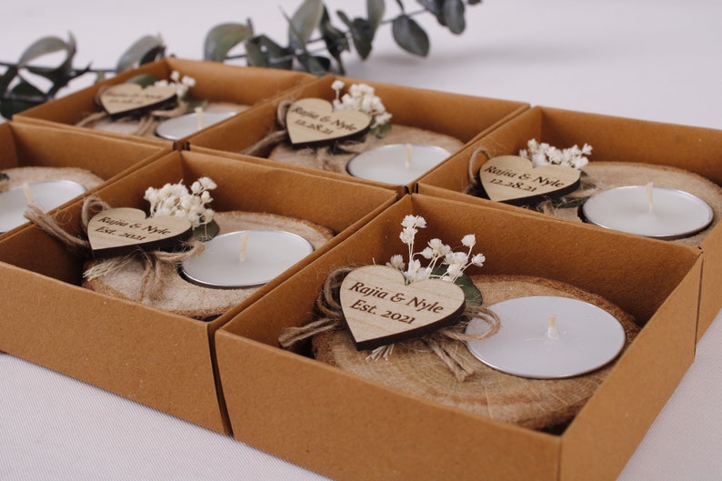 Bulk Wedding Favors for Guests Rustic Bulk Candle Favors Bridal Shower Tealight Holders Thank You Favor Floral Bulk Wedding Favor image 8