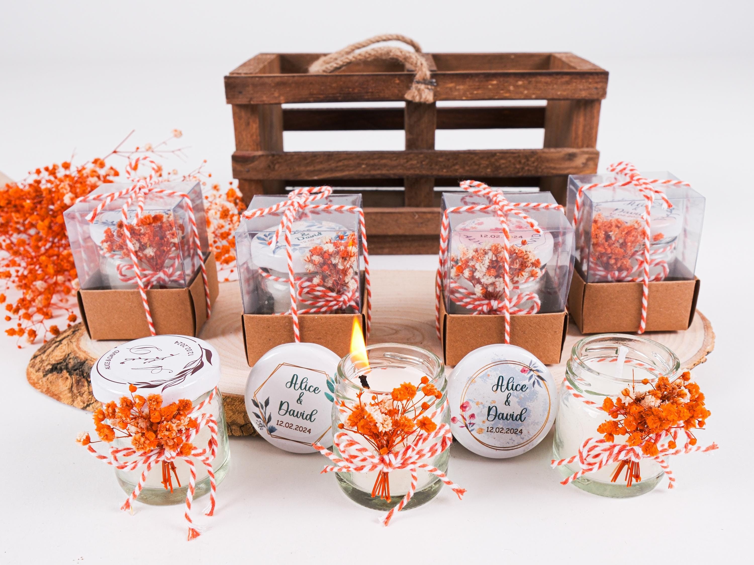 Bulk Wedding Favors for Guests, Rustic Bulk Candle Favors, Bridal ...