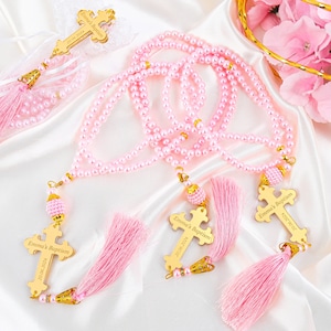 Handmade Baptism Gift Boy, Baptism Rosary Favors, Rosary Beads Catholic, Communion Rosary, Chiristening, Confirmation Unique Thank You Favor