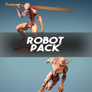 Robot Pack | Robot Samourai & Runner Robot by Lord of the Print