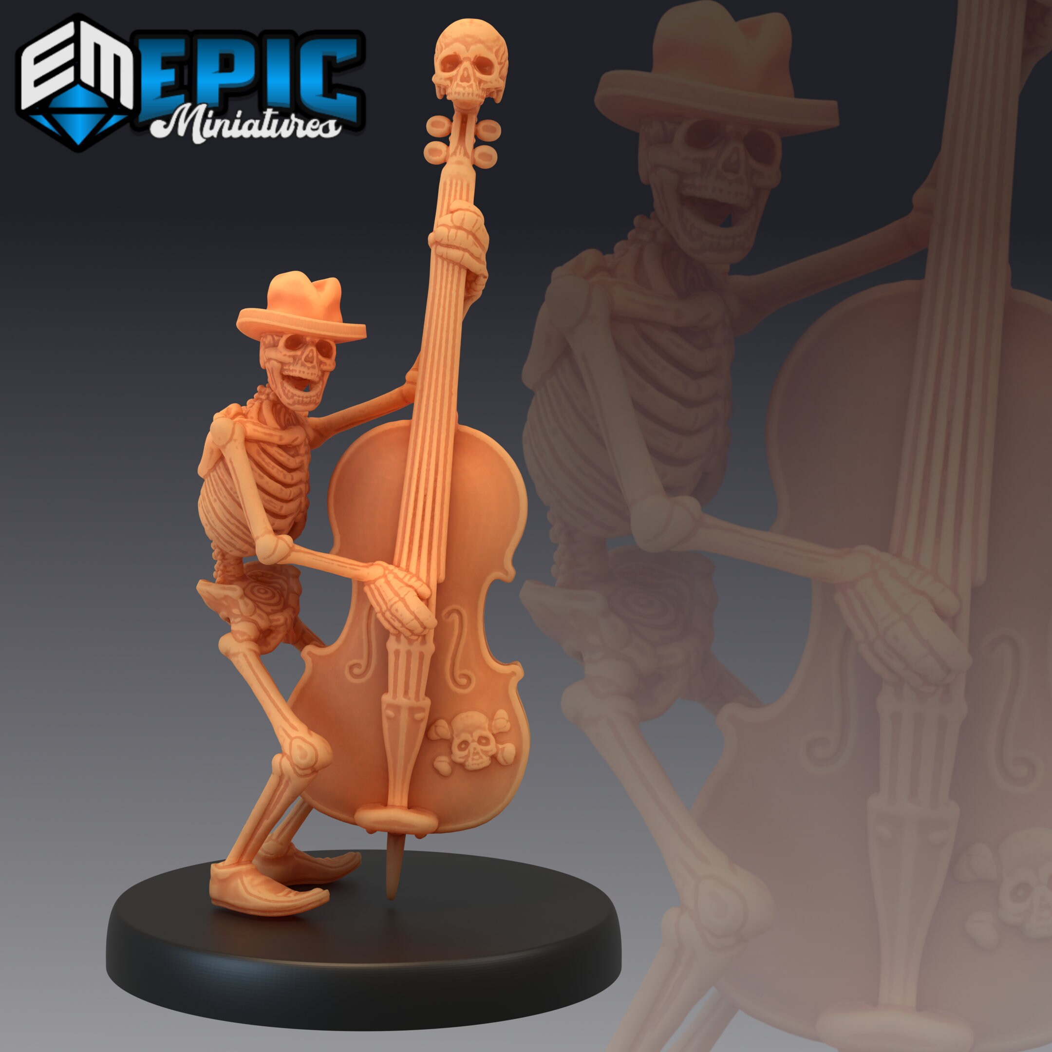 Skeleton Singer Figure Skeleton Musicians | #34 - Halloween Horror | Epic Miniatures - Etsy
