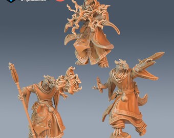 Half Dragon Sorcerer - Set | #74 - Sunrise Tavern  | Epic Miniatures