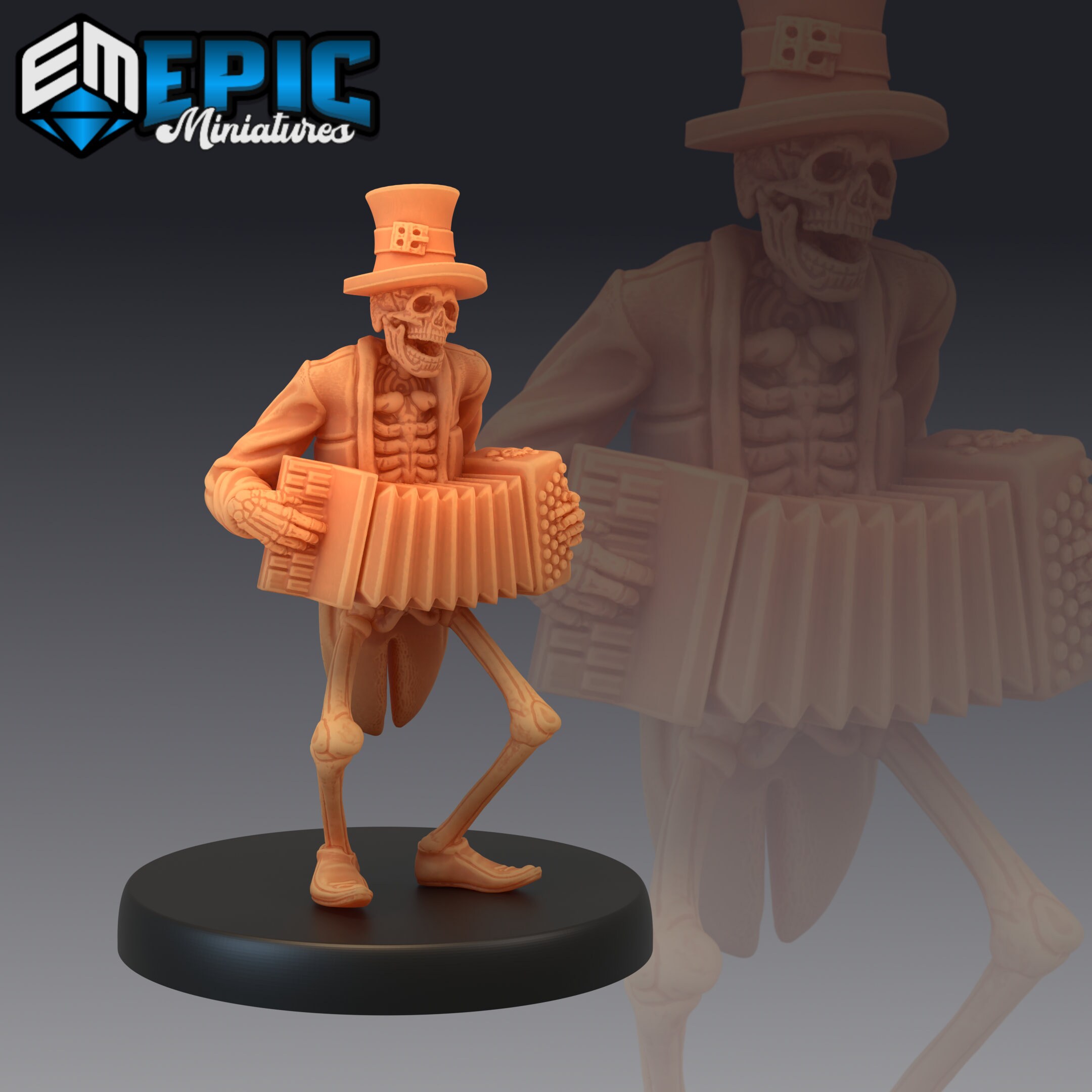 Skeleton Singer Figure Skeleton Musicians | #34 - Halloween Horror | Epic Miniatures - Etsy