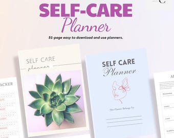 Self-Care Digital Planner | Mental Wellness & Mood Tracker | Self-Care Calendar | Digital Product | Printable Wellness Planner PDF