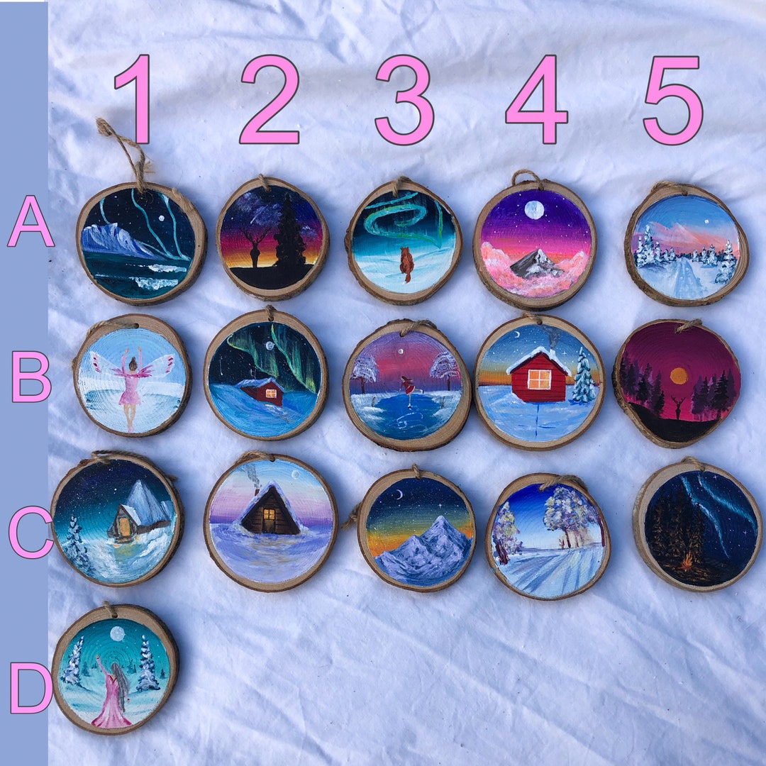 Hand Painted Christmas Decorations Etsy