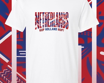 Pays-Bas T-shirt Hup Holland Hup, maillot de fan de football néerlandais, t-shirt de supporter oranje