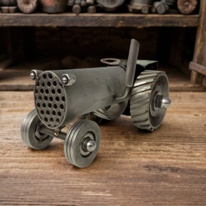 Tractor scrap metal art sculpture/ fathers day/vintage tractor/ metal toy tractor/ nuts and bolts /old tractor/boyfriend gift
