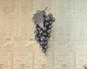 Decorazione da parete in metallo con grappolo d'uva, arte da parete in metallo 3 D, vite in metallo, decorazione da parete in metallo con uva, decorazione per ufficio in casa, arte in metallo, decorazione vintage con uva
