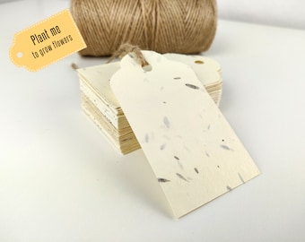 Plantable Gift Tags, Eco-Friendly Recycled Seed Paper, Grow Wildflowers with UK Made Tags