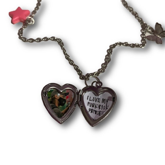 Louis Tomlinson ‘I Love My Punk Rock Princess’ Heart Love Locket Necklace